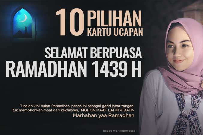 10 Kartu ucapan Pilihan Puasa di bulan Ramadhan 1439 H / 2018